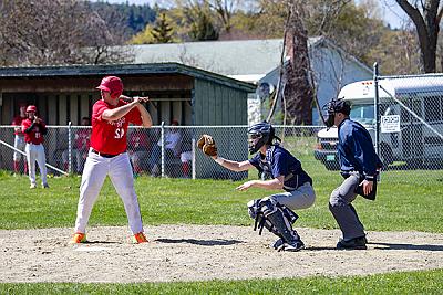 Landmark College students playing baseball